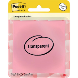 Bloc de 36 notes repositionnables transparentes 73 x 73 mm coloris pap