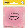 Bloc de 36 notes repositionnables transparentes 73 x 73 mm coloris pap