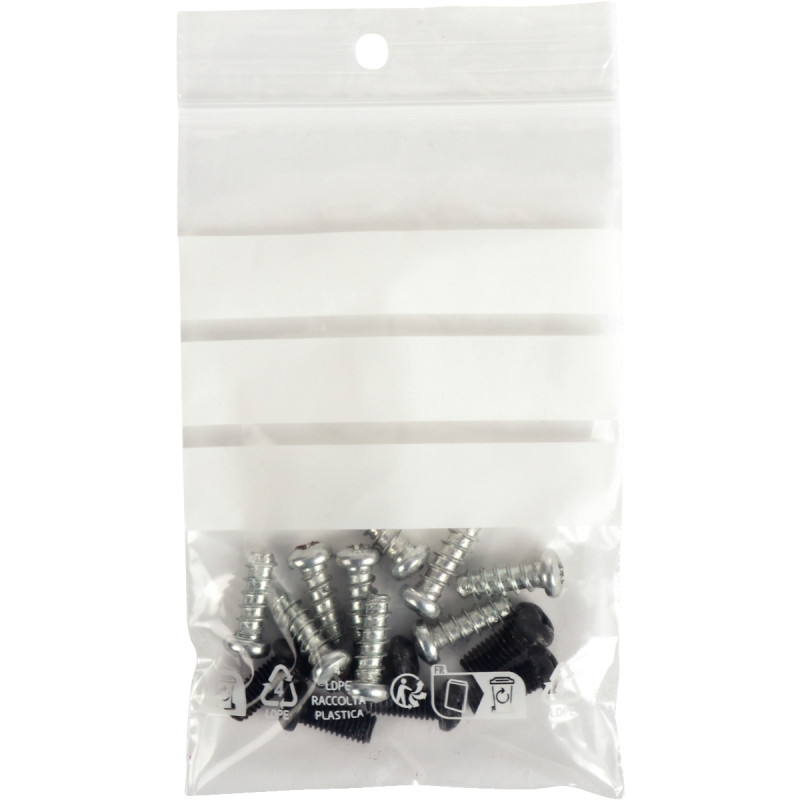 Carton de 1000 sachets ZIP 120x80mm transparent/bandes blanches