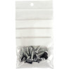 Carton de 1000 sachets ZIP 120x80mm transparent/bandes blanches