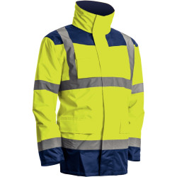 Parka haute visibilité 3 en 1 jaune taille S