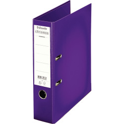 Classeur à levier CHROMOS+ pour format A4, dos 8 cm, violet