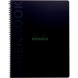 Cahier GREENBOOK couverture carte rigide, 160 pages perforées, format