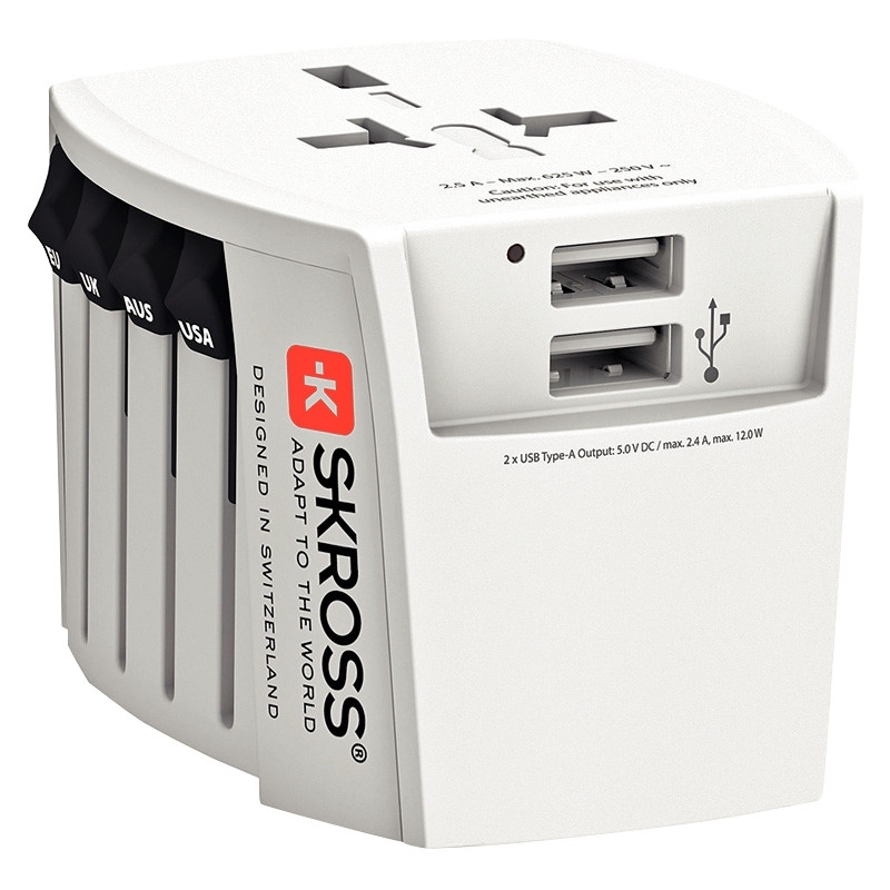 Adaptateur voyage 2prises USB A