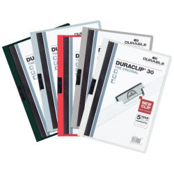 Carton de 25 chemises DURACLIP dos 3 mm coloris assortis