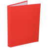 Classeur 4 anneaux en carton plastifié, format A4+, dos 2 cm, rouge