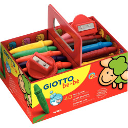Boîte de 40 craies cire incassable + 2 tailles-crayons