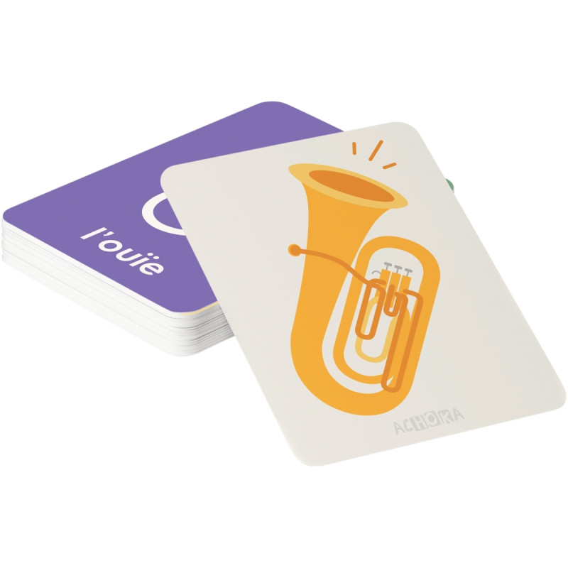 26 cartes recto/verso les 5 sens
