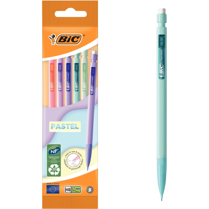 Blister de 5 portemines pastel