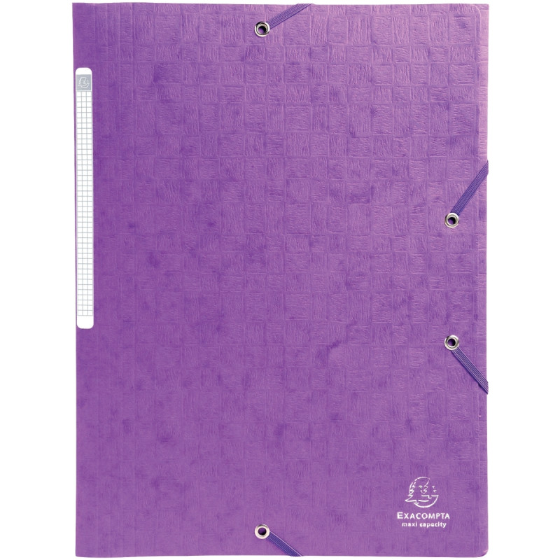 Chemise 3 rabats à élastiques SCOTTEN en carte lustrée 600g, violet