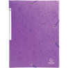 Chemise 3 rabats à élastiques SCOTTEN en carte lustrée 600g, violet