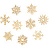 Boite de 45 mini decorations bois brut flocon