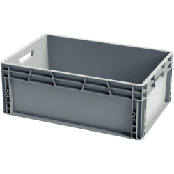 Bac de manutention 37L 60x40x23cm gris
