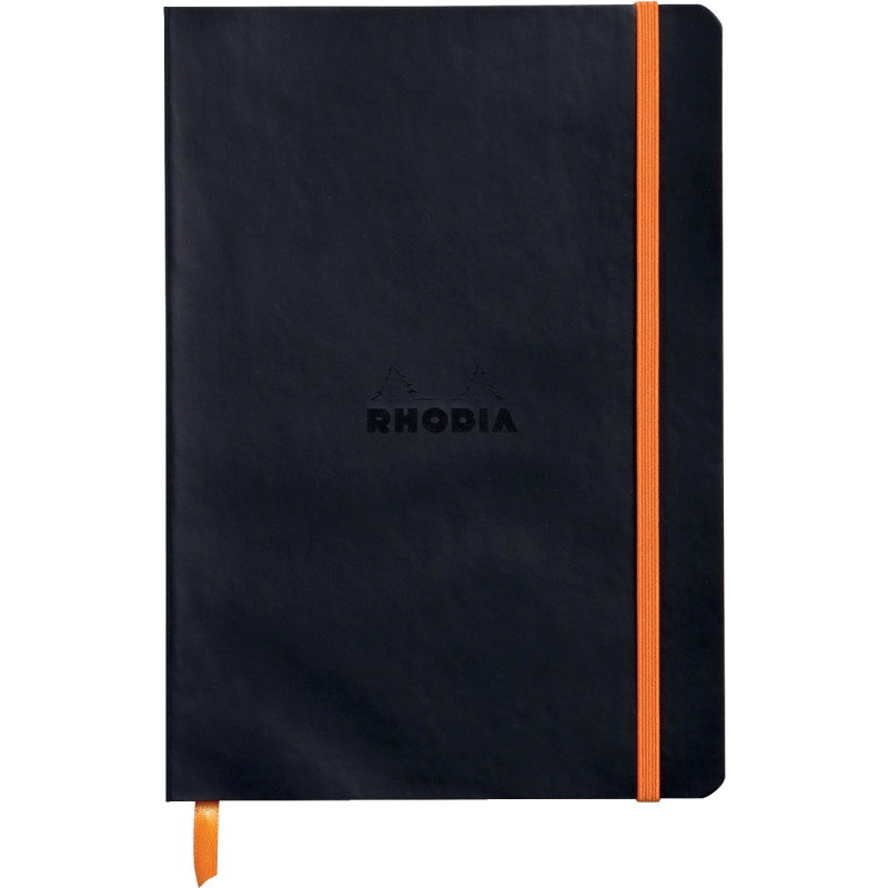 Carnet 160 pages RHODIARAMA format A5, 5x5, couverture souple en simil