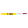 Stylo bille 4 couleurs Majuscule jaune