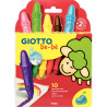 Étui de 10 craies cire incassable + taille-crayon