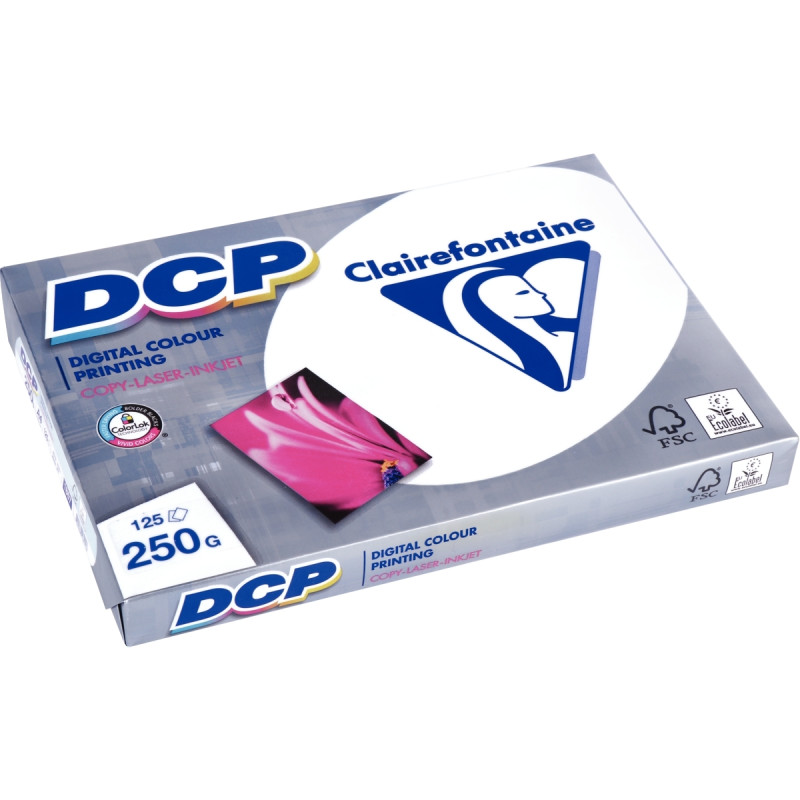 Paquet de 125 feuilles laser format A4 250g blanc DCP