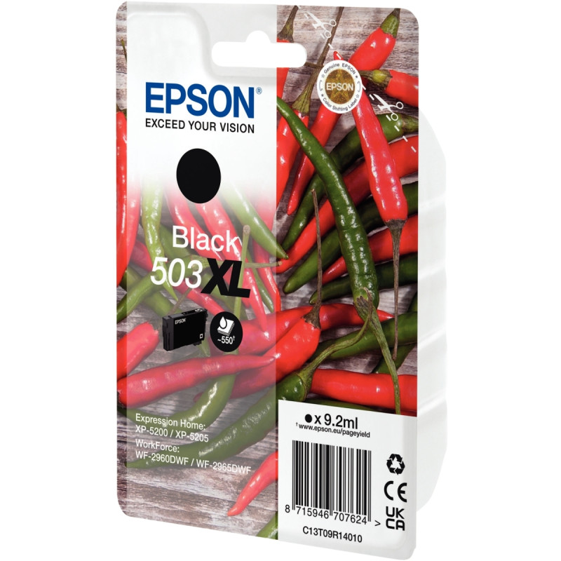 Epson PIMENT / 503XL cartouche jet d'encre noire haute capacité authen