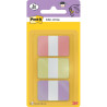 Carte de 36 index rigide standard format 25,4 x 38 mm rose, jaune, vio