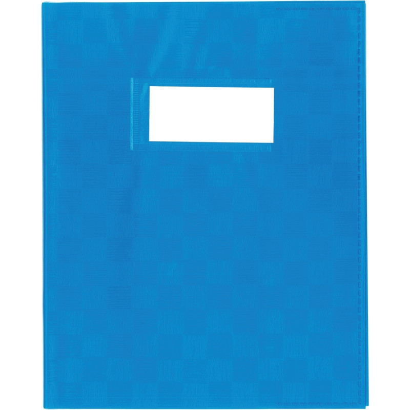 Protège-cahier PP opaque + étiquette, format A4, bleu
