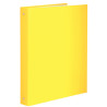 Classeur 4 anneaux en carton plastifié, format A4, dos 4 cm, jaune