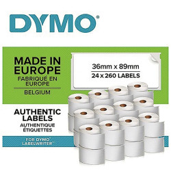 Paquet de 24 rouleaux soit 6 240 étiquettes d'adresse 36*89 mm
