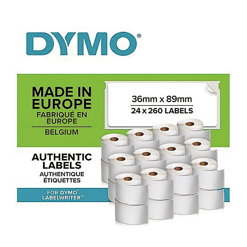 Paquet de 24 rouleaux soit 6 240 étiquettes d'adresse 36*89 mm