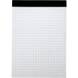 Bloc de bureau sans couverture format A6, quadrillé 5x5, papier 60g