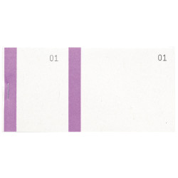 Bloc vendeur à bande couleur 100 feuillets double numérotage - Format 6 ,6x13,5 cm