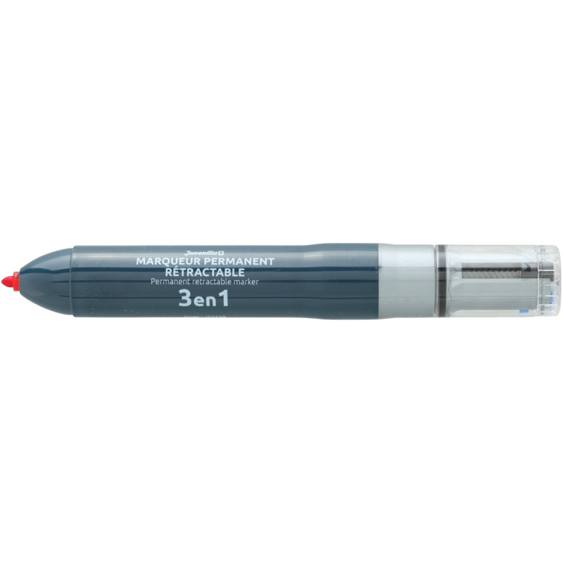 Marqueur permanent 3en1 bleu noir rouge