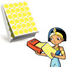 Recharge pour Ecopack de 3000 gommettes rondes jaune
