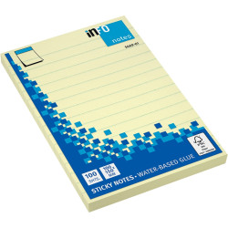 Lot de 12 blocs 100 feuilles 100 x 150 mm ligné coloris jaune