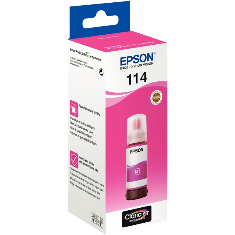 Epson 114 flacon d'encre magenta authentique (T07B340)