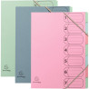 Trieur en carte recyclée AUTENTIK 7 compartiments, coloris assortis