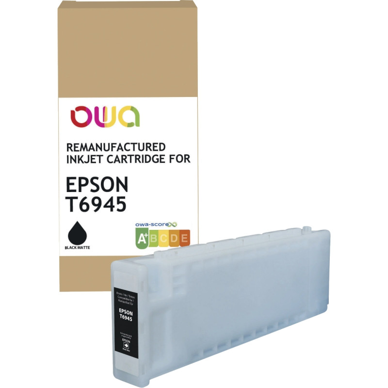 OWA cartouche jet d'encre remanufacturée noire mat haute capacité comp