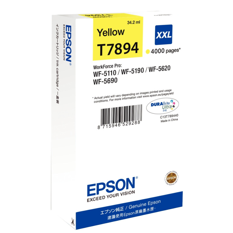 Epson T789440 cartouche jet d'encre jaune très haute capacité authenti