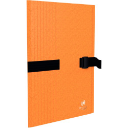 Chemise extensible BICOLOR RECYC+ avec clip et rabat, orange