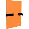 Chemise extensible BICOLOR RECYC+ avec clip et rabat, orange