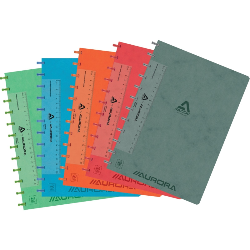 Cahier toilé LIN-EX ADOC SYSTEMS 144 pages 90g, quadrillé 5x5, format