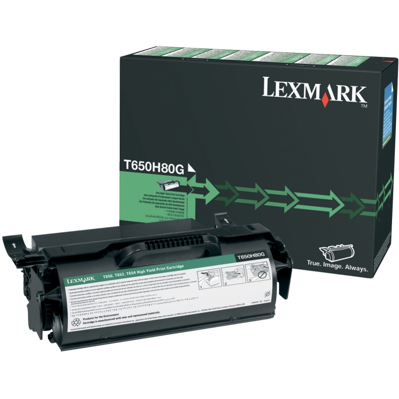Lexmark T650H80G toner laser noir haute capacité authentique