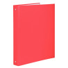 Classeur 4 anneaux en carton plastifié, format A4, dos 4 cm, rouge