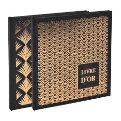 Livre d'or 140 pages tranche or - Format 21x19cm - PALMYRE