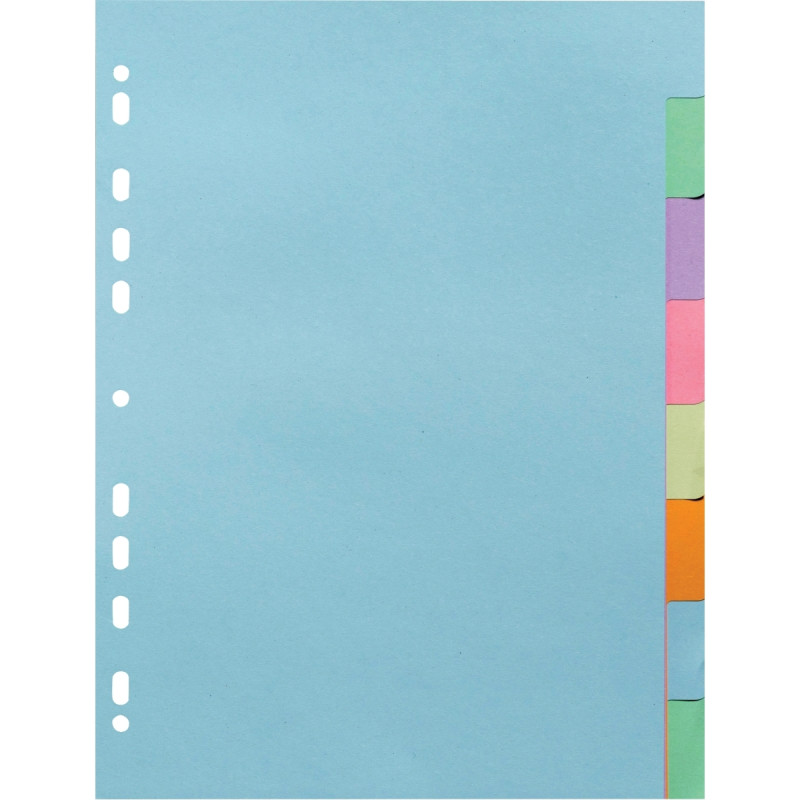 Jeu de 8 intercalaires en carte recyclée 170g, format A4