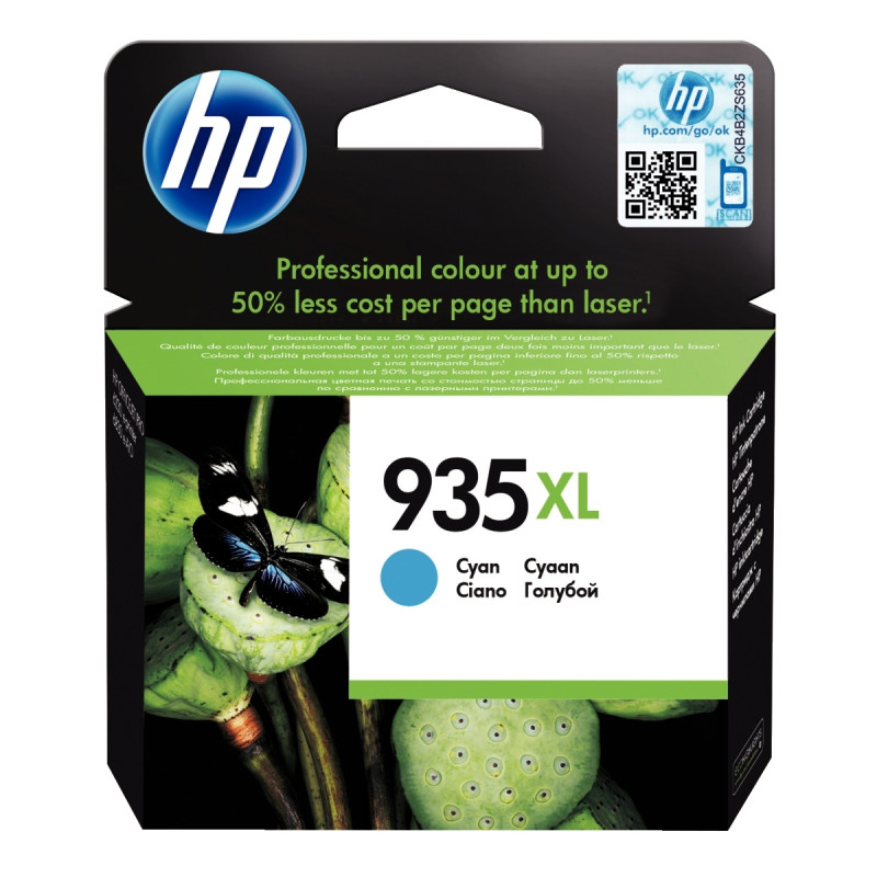 HP 935XL cartouche d'encre cyan grande capacité authentique (C2P24AE)