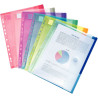 Paquet de 12 enveloppes perforées en polypropylène pour format A4, col