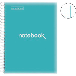 NOTEBOOK MIQUELRIUS format A4, 80 feuilles 90g, quadrillé 5x5, couvert