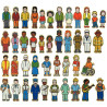 Lot de 42 personnages du monde