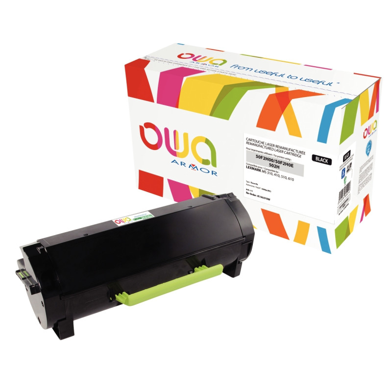 OWA toner laser noir haute capacité remanufacturé compatible Lexmark 5