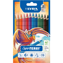 Étui de 12 crayons de couleur Super Ferby assortis