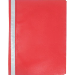 Boite de 25 chemises à lamelle en polypropylène format A4 rouge